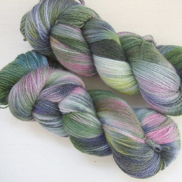 Hand Dyed 100% WOOL yarn set, 2 skeins - 300gr (2 x 150 gr).