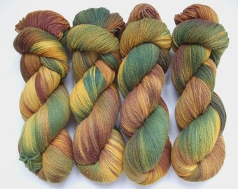 Hand Dyed 100% MERINO wool yarn set, 2 skeins - 200gr (2 x 100 gr).