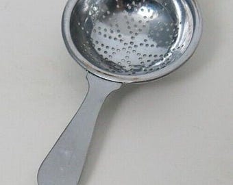 Vintage Chrome Plated Tea Bag Strainer Made In England GUC