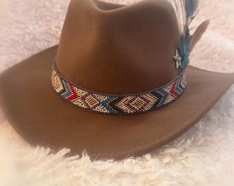 Wild & Free – Peacock Feather Custom Western Hat Custom Feather Trucker Hats Peacock Western Hat - Etsy main image 4