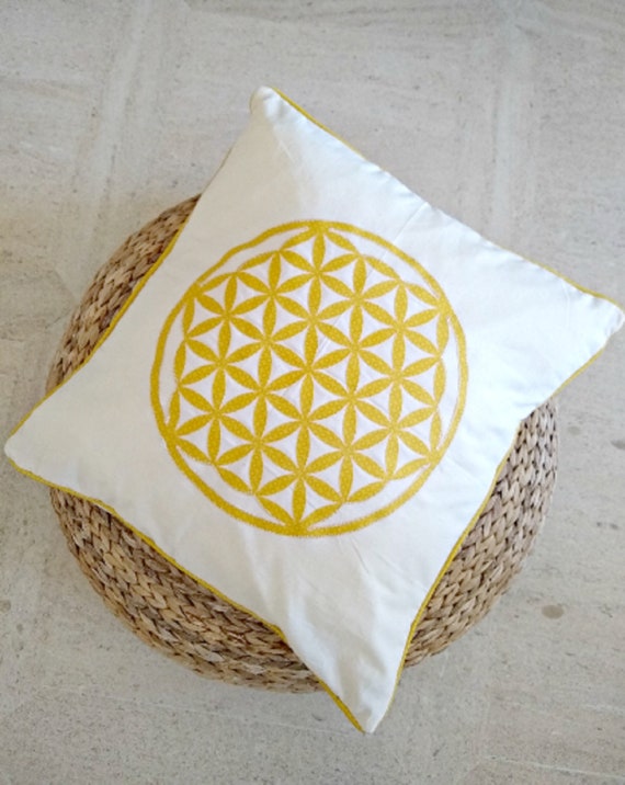 Flower Of Life Throw Pillow Cover 2020 Inch Decorative Etsy