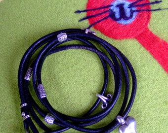 Wrap leather strap "Speaking of Valentines"