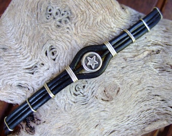 leather bracelet "Dark Star"