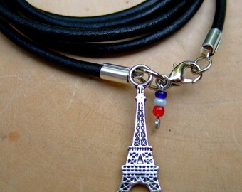 Wrap-Leather Bracelet "Vive la France"