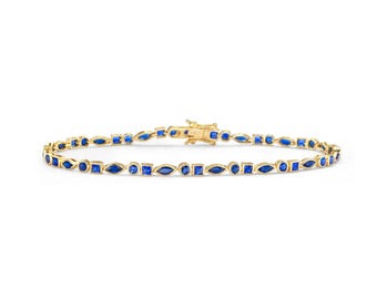 Samuel B. ヴィンテージ スターリング シルバー & 14K ゴールド 