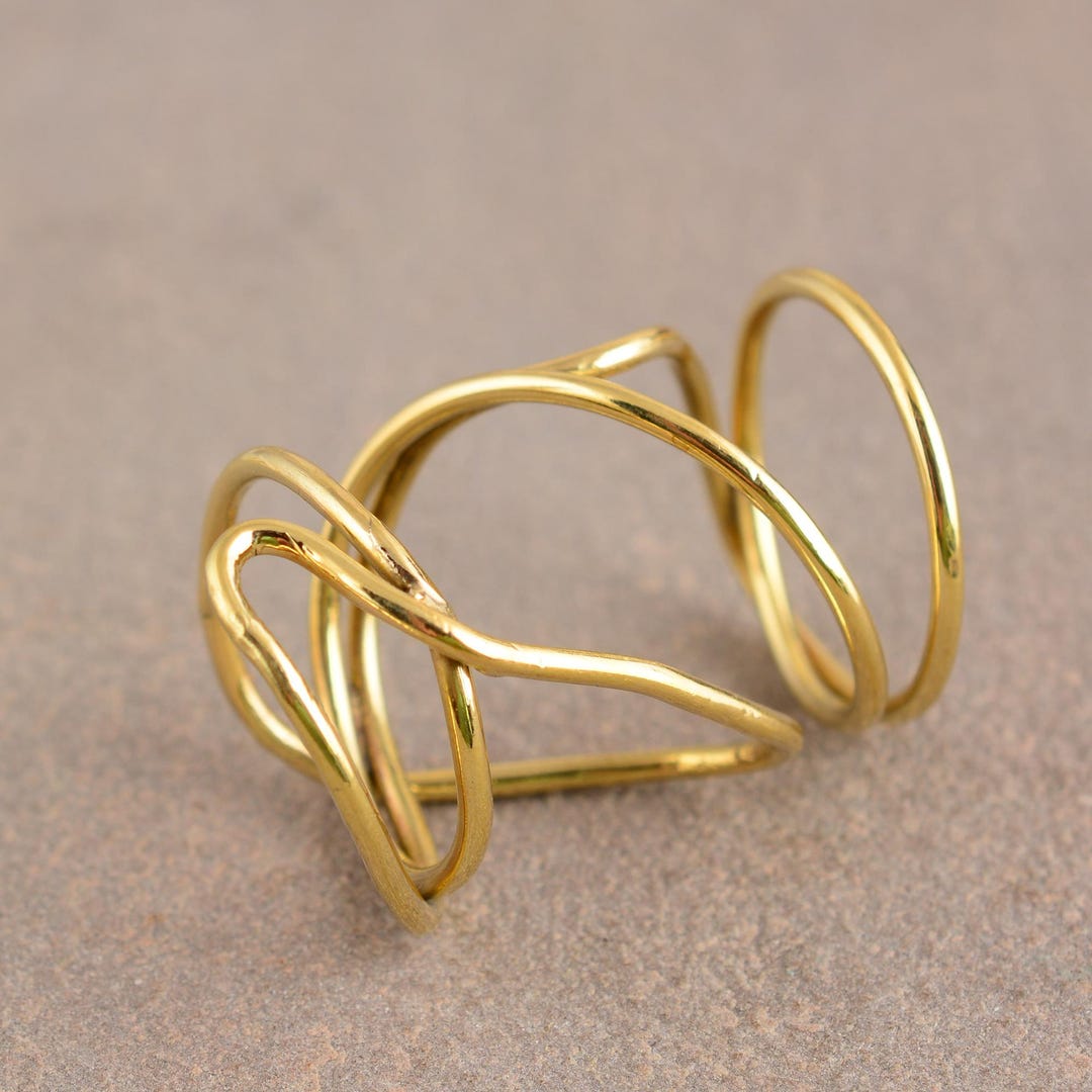 Therapy Rings Soft Minimalist Brass Arthritis Ring – Adjustable Healing Therapy Ring for ...