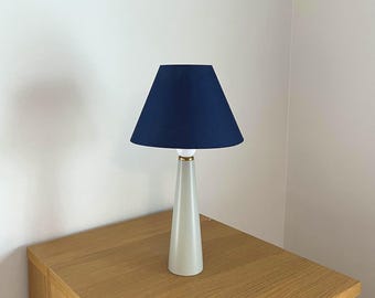 Wooden Bedside Lamp - Hand Turned with Eco-Friendly Paint Finish in Grey