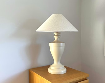 Wooden Table Lamp - Hand Turned & Painted Stone, Individual Classic Artisan Lighting