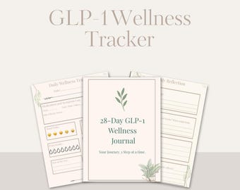 Printable GLP-1 Wellness Weight loss Journal Tracker