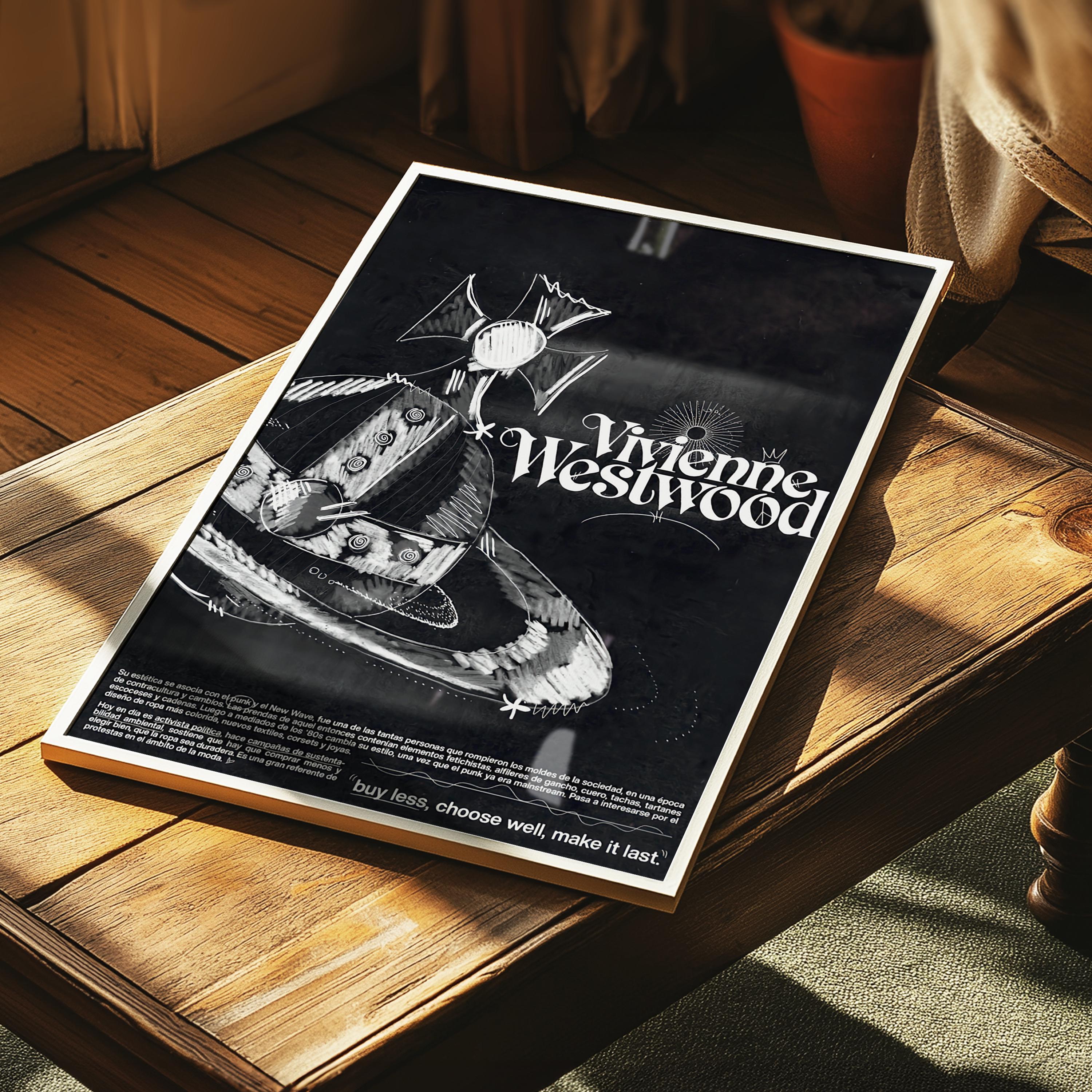 Vivienne Westwood Logo Poster, VW the Orb Print, Punk Fashion