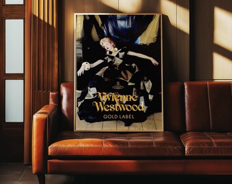 Poster di Vivienne Westwood, arte murale di riviste di moda, poster vintage, poster alla moda anni '70, arte murale di alta moda, stampa di fotografia editoriale