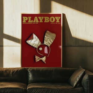 Iconic Playboy Magazine Poster, Vintage Glamour Print, Retro Fashion Print, Fashion Magazine Wall Art, Trendy 70s Poster, Retro Wall Art