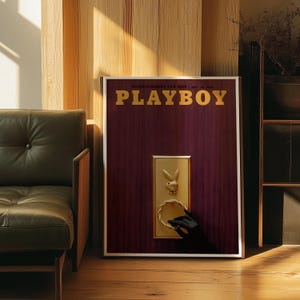 Iconic Playboy Magazine Poster, Vintage Glamour Print, Retro Fashion Print, Fashion Magazine Wall Art, Trendy 70s Poster, Retro Wall Art