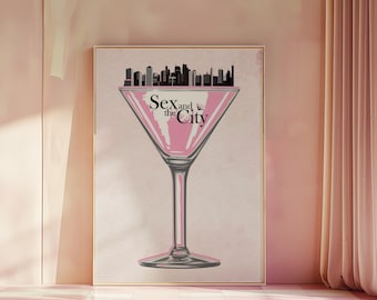 Sex And The City Print, SATC Poster, Carrie Bradshaw, Iconic Wall Art, Retro Print, TV Series Poster, Chic Wall Decor, Cosmopolitan Print