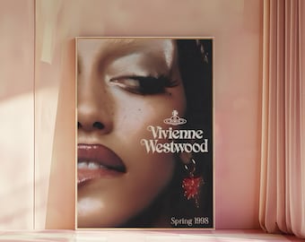 Vivienne Westwood Poster, Fashion Magazine Wall Art, Vintage Poster, Trendy 70s Poster, High Fashion Wall Art, Editorial Photography Print