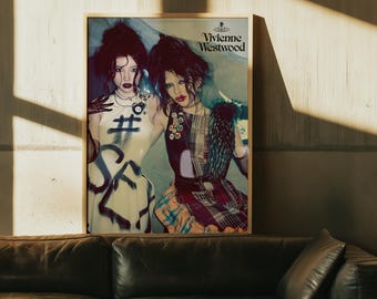 Vivienne Westwood Poster, Fashion Magazine Wall Art, Vintage Poster, Trendy 70s Poster, High Fashion Wall Art, Editorial Photography Print