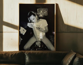 Impresión de Kate Moss, Impresión de modelo, Póster vintage, Póster de moda de los años 70, Póster de revista de moda, Póster de fotografía editorial, Impresión retro