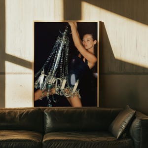 Kate Moss Fashion Photography Print, 70s Retro Style Editorial Photography Poster