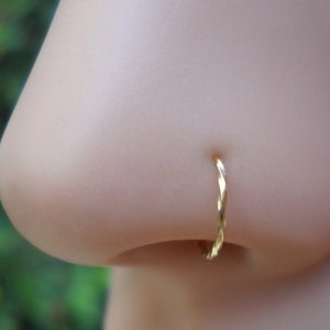 14K Gold Nose Ring Designs Nose Rings Designs Gold Hooped Nose Ring Gold Design Of Nose Ring In Gold Nose Rings Hoop Rings Nose Rings Cute