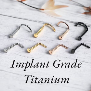 May include: A set of six nose rings made of implant grade titanium. The rings are available in silver, gold, and black.