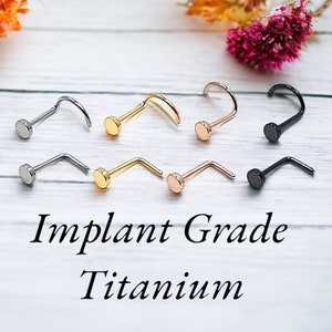 IMPLANT GRADE TITANIUM Nose Ring Stud 3mm Disk 20/18 Gauge Nose Jewelry Nose Piercing Tiny Nose Stud 3mm Disk Nose Stud Nose Stud image 1