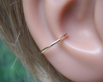 Ear Cuff - Conch Cuff - Ear Wrap - Ear Band - Non Pierced Fake Conch Piercing - 14K Solid Gold