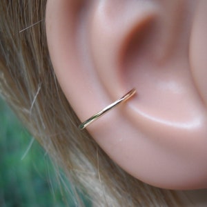 Ear Cuff - Conch Cuff - Ear Wrap - Ear Band - Non Pierced Fake Conch Piercing - 14K Solid Gold