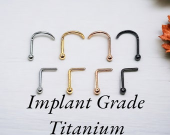 6mm 18 Gauge Nose Bone IMPLANT GRADE TITANIUM Nose Ring Stud 2mm