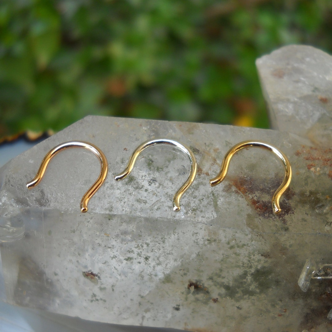 Septum Retainer Retainer Piercing Nose Retainer 14K Etsy