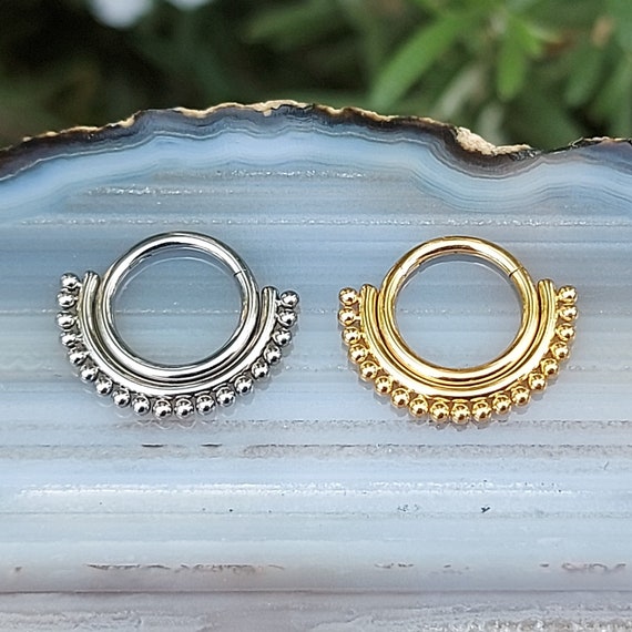 Gold titanium septum ring deals