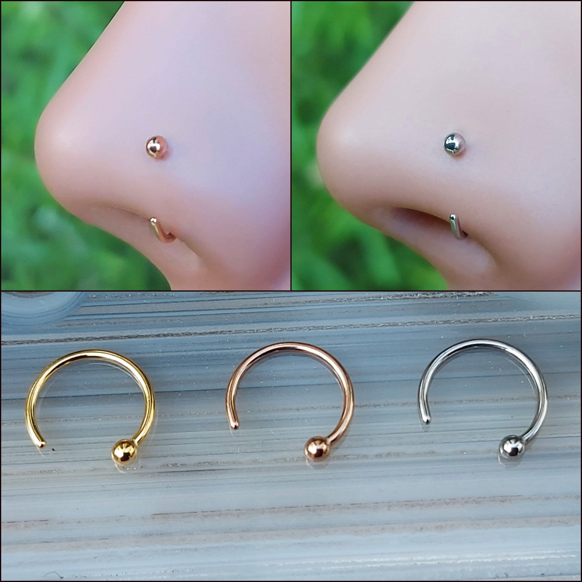 Single Hypoallergenic Nose Ring – Solace Jewellery Ltd®