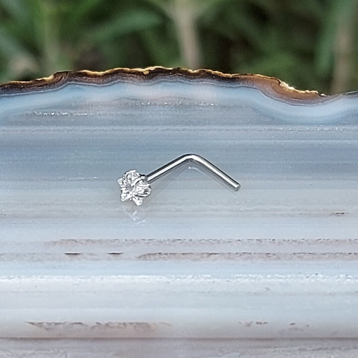 Titanium Nose Stud 8-Piece Titanium Nose Ring Set Hypoallergenic