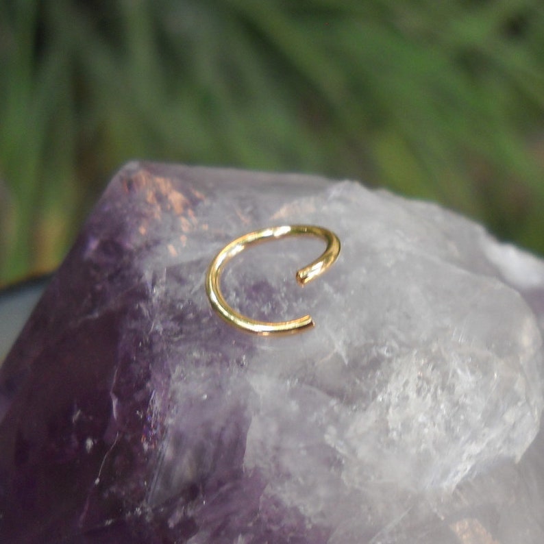 14K Solid Gold Tragus Earring Helix Earring Tragus Etsy