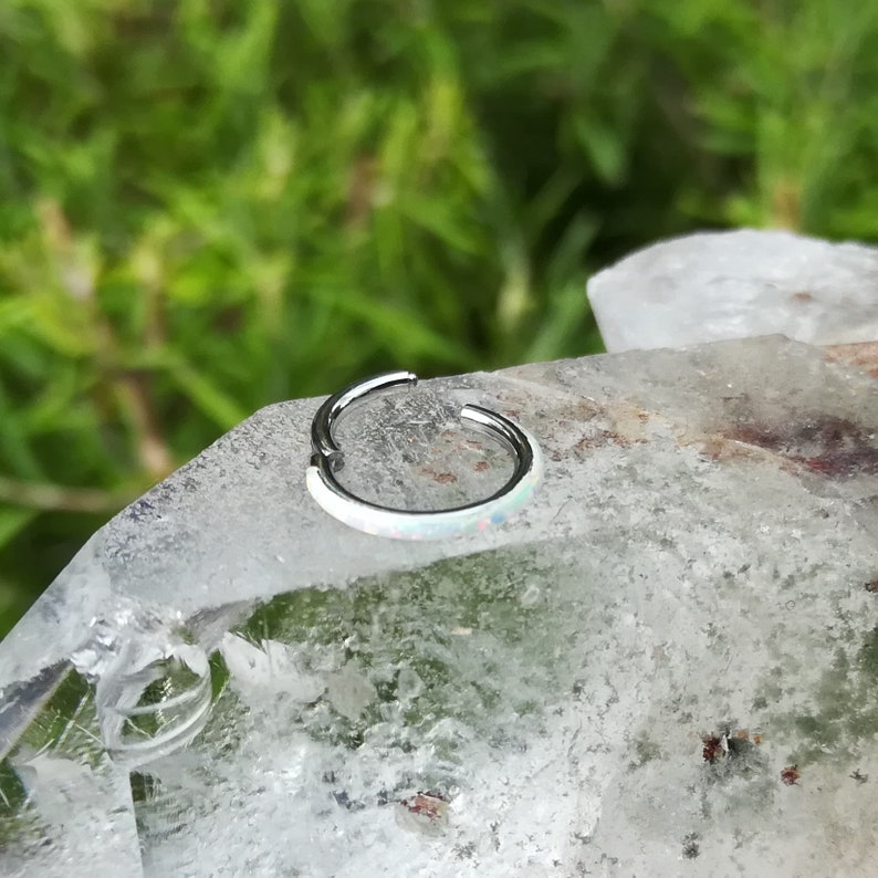 Opal Belly Button Ring Clicker Belly Ring Belly Piercing Etsy UK