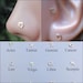 Zodiac Nose Ring - Nose Stud - Tragus Earring - Cartilage Earring - Nose Piercing - Helix Piercing - 14K Solid Yellow Gold Zodiac 