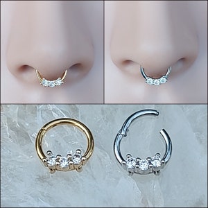 Septum Ring Clicker Septum Hoop Septum Piercing Septum - Etsy