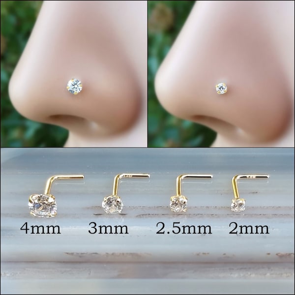 14K Gold Nose Ring Designs CZ Nose Rings Designs Gold Nose Ring Gold Design Of Nose Ring In Gold Nose Rings Designs Gold Nose Stud Designs