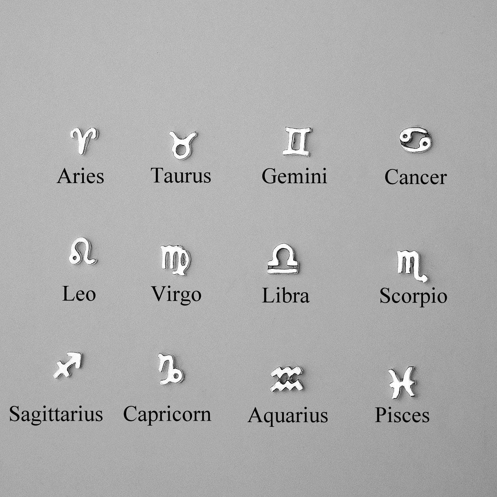 Zodiac Sign Nose Ring Stud Tragus Earring Cartilage Earring Etsy UK