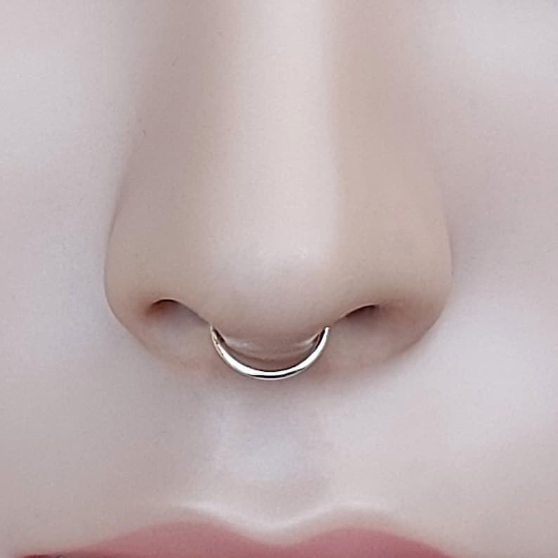 FAKE Septum Ring 14K Yellow/rose Gold Filled or Sterling Etsy
