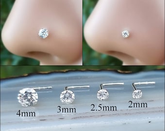 Drope Nose Dangle Round Nose Dangle Unique Nose Jewelry Customized Nose Stud Minimalist Nose Jewelry Piercing Jewelry 925  Sterling Silver