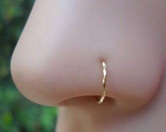 14K Gold Nose Ring Designs Nose Rings Designs Gold Hooped Nose Ring Gold Design Of Nose Ring In Gold Nose Rings Hoop Rings Nose Rings Cute