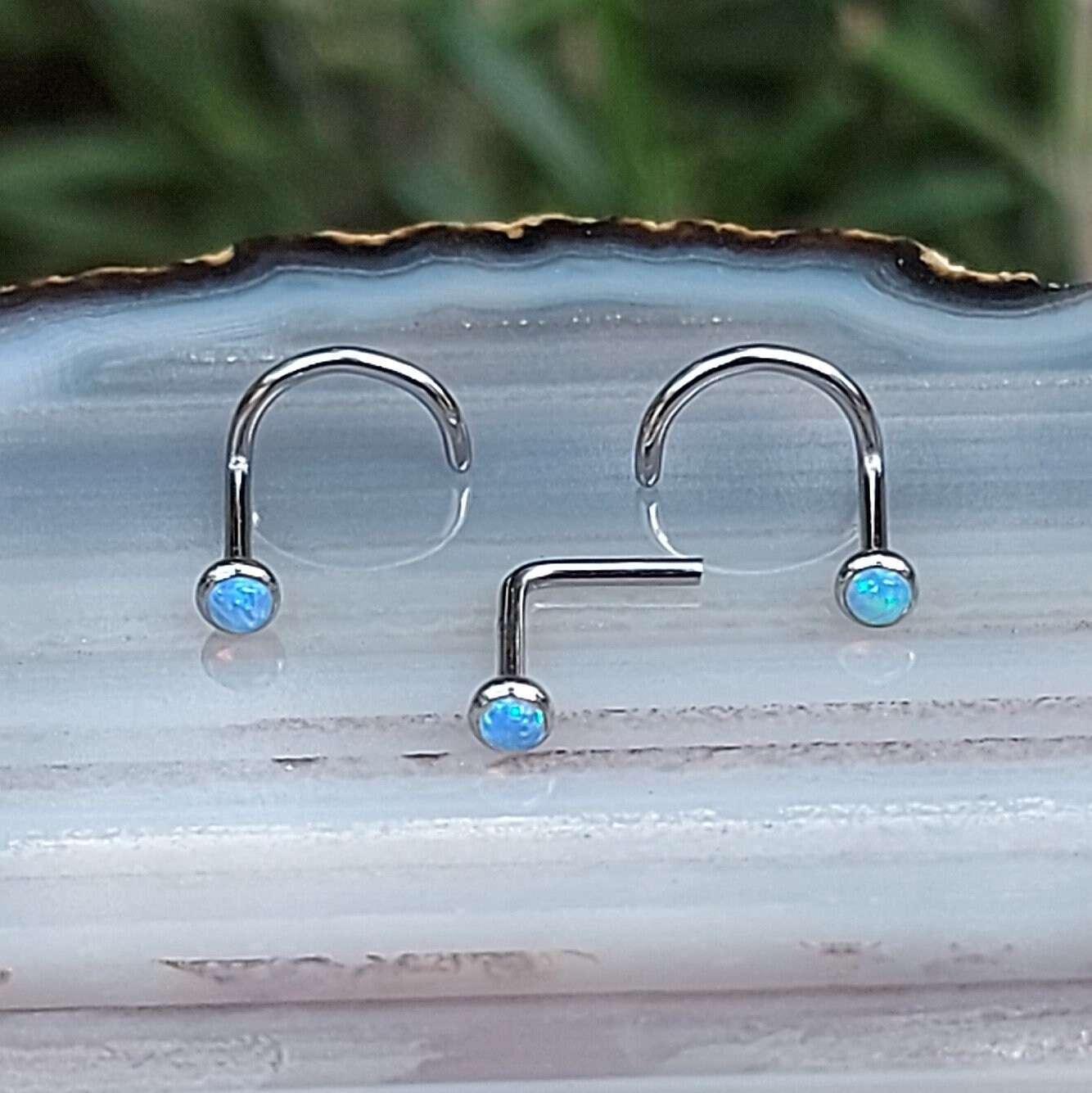 Tiny titanium on sale nose stud