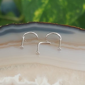 2mmDisk Silver Nose Ring Nose Silver Ring Nose Stud Designs Nose Studs Silver Nose Studs Cute Nose Rings Cute Small Stud Nose Ring Tiny Stud image 2