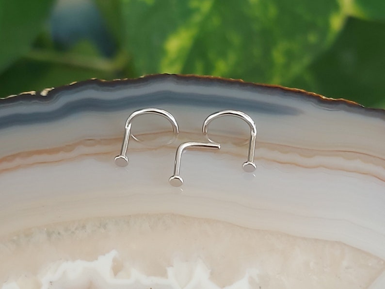 2mmDisk Silver Nose Ring Nose Silver Ring Nose Stud Designs Nose Studs Silver Nose Studs Cute Nose Rings Cute Small Stud Nose Ring Tiny Stud image 2