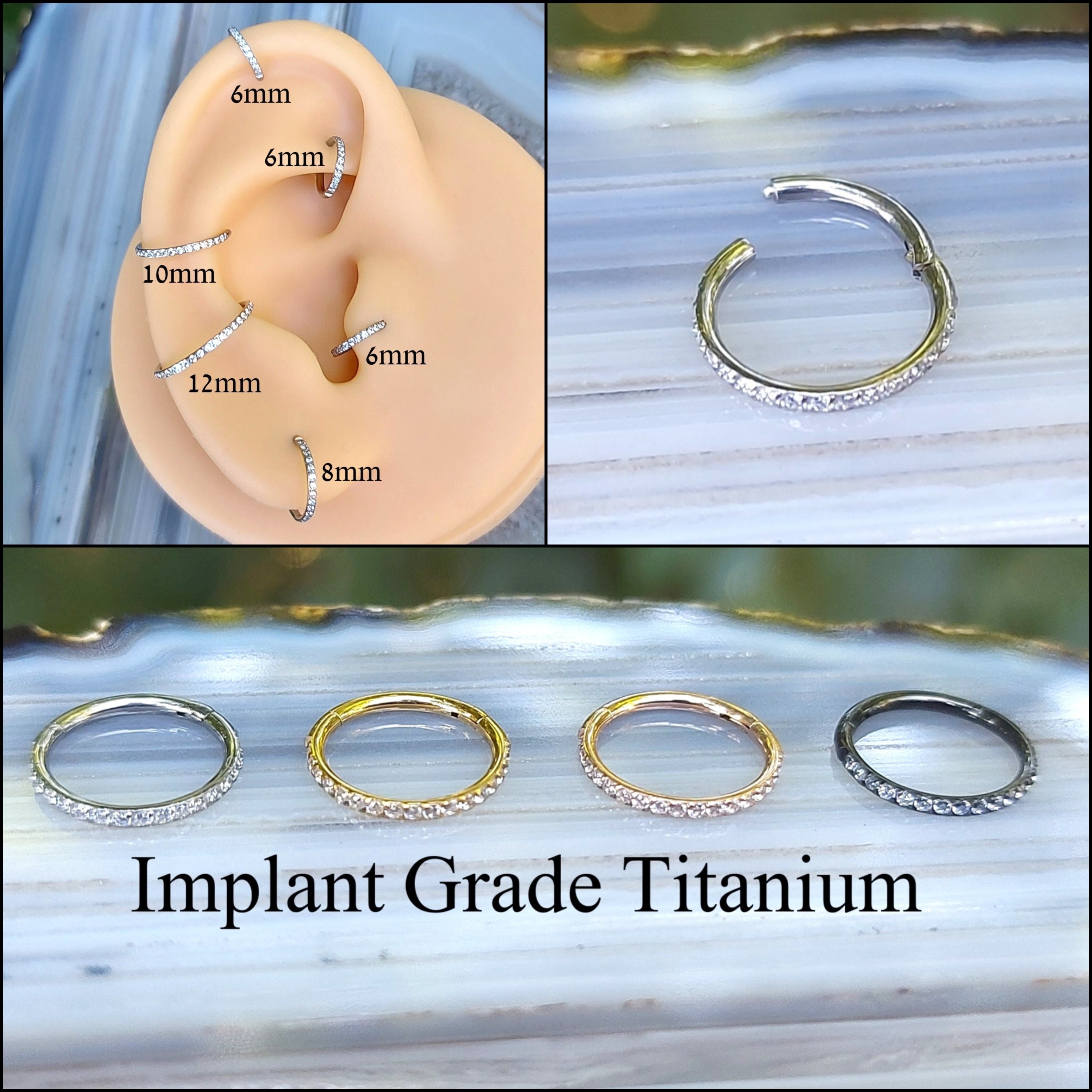 Yellow Gold Titanium Hooks, Pure Implant Grade 1 Titanium French Hooks,  Nickel Free Hypoallergenic Ear Wires, Titanium DIY Replacement Hooks 