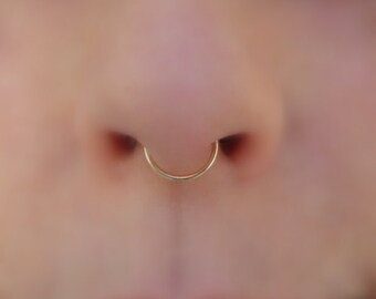 Septum Ring - Nose ring - Septum Hoop - Septum Piercing - Septum Jewelry - 14K Yellow Gold Filled - Conch Ring - Conch Piercing - Cartilage