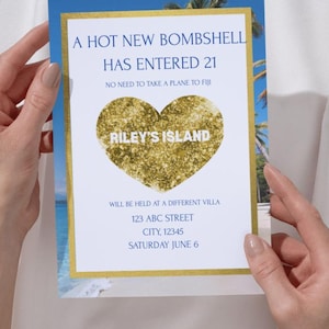 Love Island Birthday Invitation – Printable & Digital Download