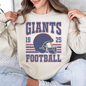 Vintage Giants Football Shirt, New York Sports Fan Sweatshirt, Game Day T-Shirt and Hoodie