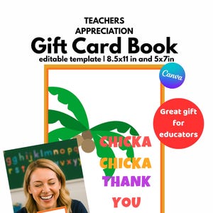 Chicka Chicka Thank You Gift Card Book: Teacher Appreciation (Printable)