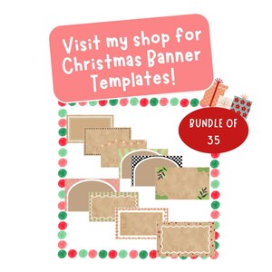 Christmas Banner Templates Bundle | Editable Canva Files (Digital Download) image 4